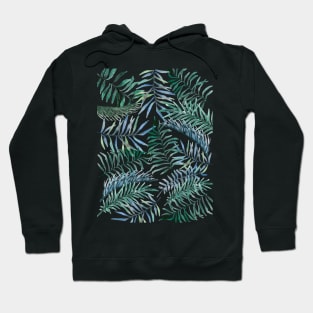 Green Tropical Leaves Hoodie